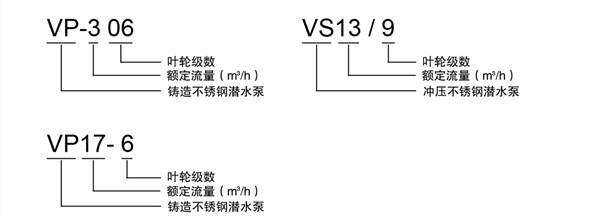 潛水泵型號(hào)說(shuō)明